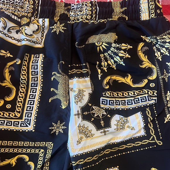 Baroque Gold Drill Clothing Co Men’s Shorts Small Back Pocket front tie closure - Picture 5 of 5